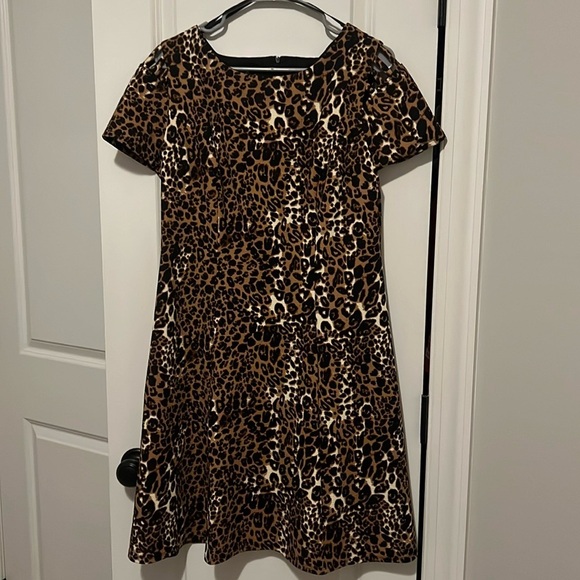 AGB Leopard Print Dress - Brown and Black - Picture 1 of 11